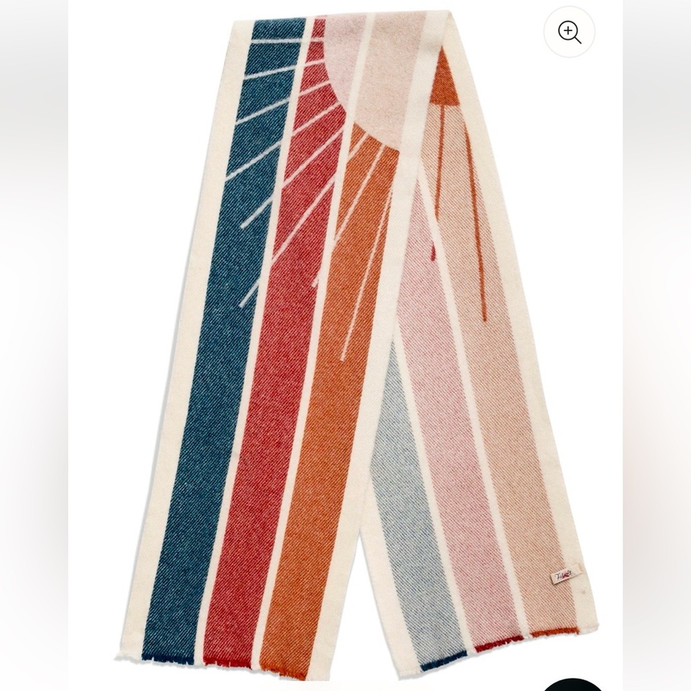 Faherty Sun And Wave Scarf - Ivory, Unisex